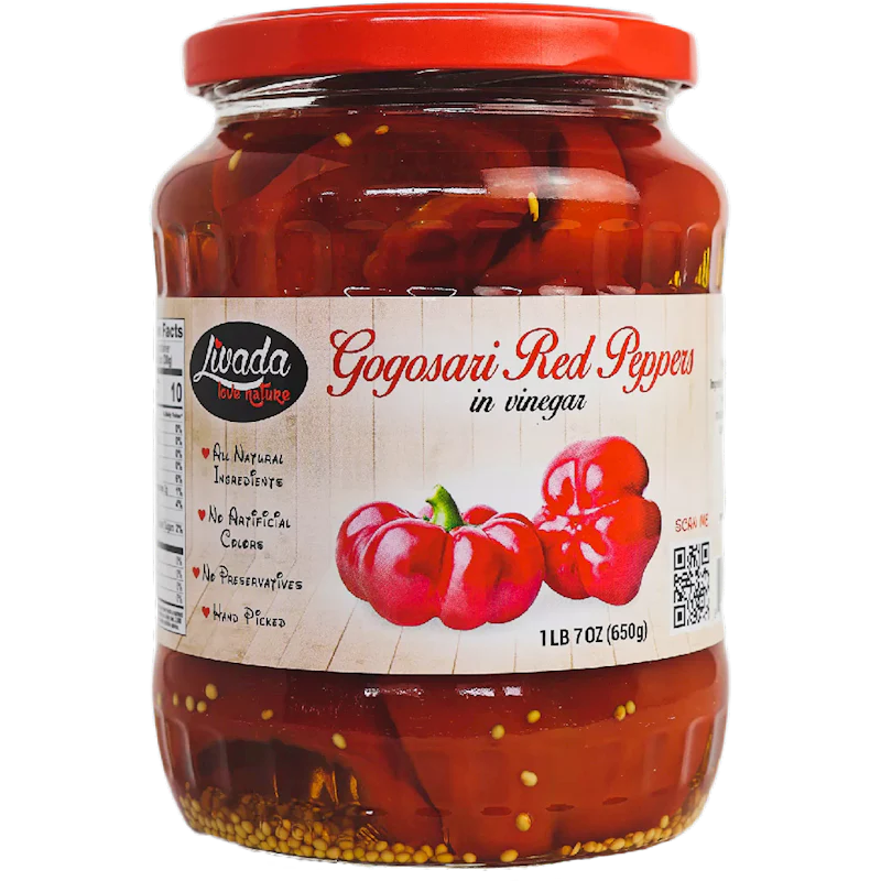 Gogosari Red Peppers in Vinegar (Livada) 650g