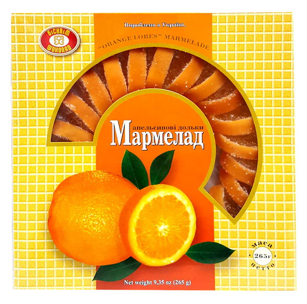 Gourmet Fruit Slices Jelly Candy, Orange, 265g Box