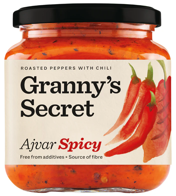 Granny's HOT Ayvar Roasted Red Pepper Spread 550g
