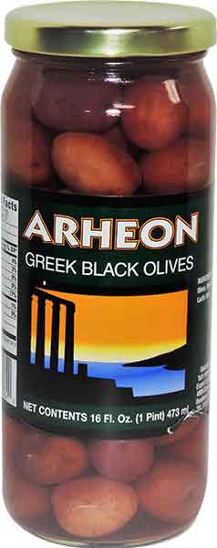 Greek Black Olives (Arheon) 16 oz