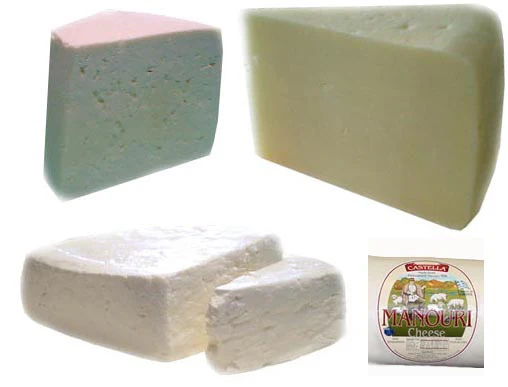 Greek Cheeses 4pc 2lb(Kefalotiri, Kasseri, Manouri, Feta) 0.5lb each