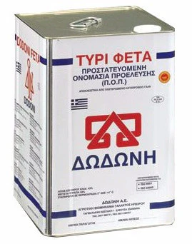 Greek Feta Cheese DODONI, 14 kg TIN