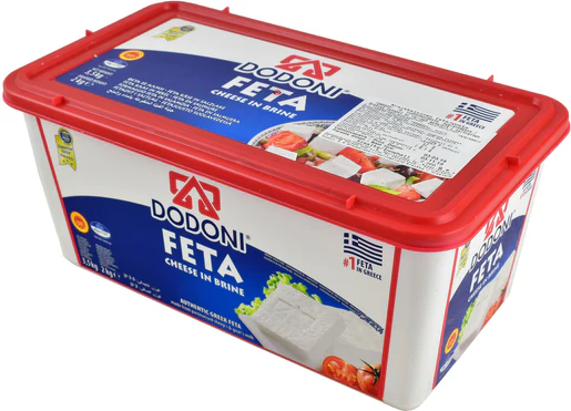 Greek Feta Cheese Dodoni, 2kg (4.4lb) Plastic