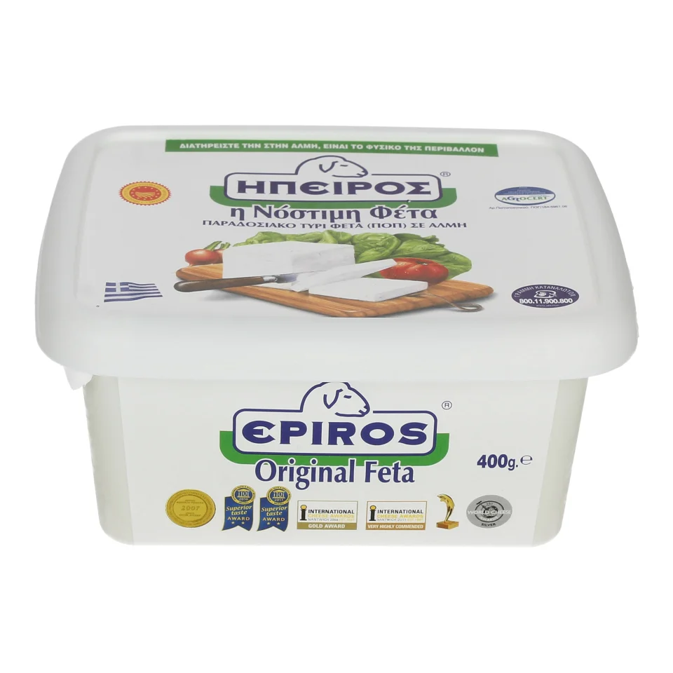 Greek Feta Cheese (EPIROS) 400g (or 2x200g)
