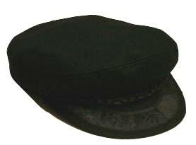Greek Fisherman Hat, Black Wool, Size: 7.38
