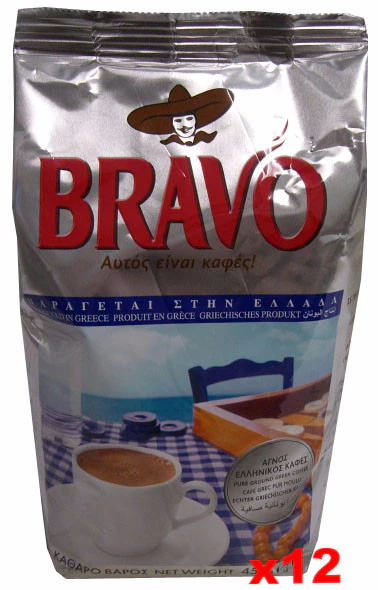 Greek Ground Coffee (bravo) CASE (12x16oz)