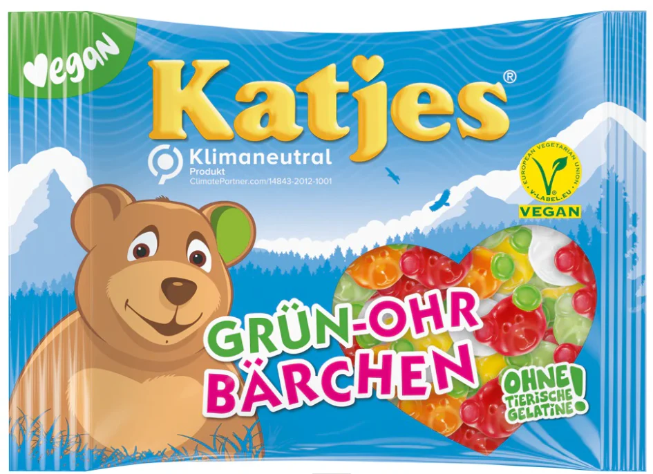 Green Eared Bear (Grün-Ohr Bärchen) Gummi (Katjes) 200g
