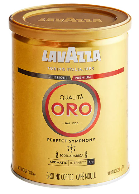Ground Coffee 100 percent Arabica Qualita Oro (Lavazza) 250g