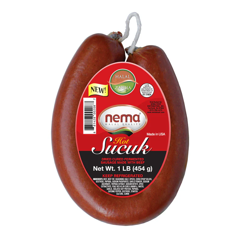Halal HOT Soujouk, Dry Beef Sausage, (Nema) 10 oz