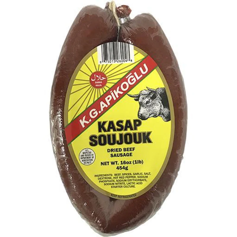 Halal Kasap Soujouk,  Dry Beef Sausage, (KGA) approx. 1lb