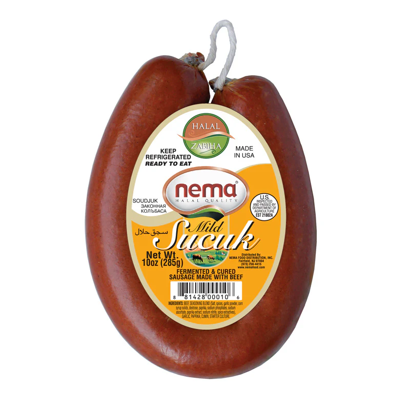 Halal MILD Soujouk, Dry Beef Sausage, (Nema) 10 oz