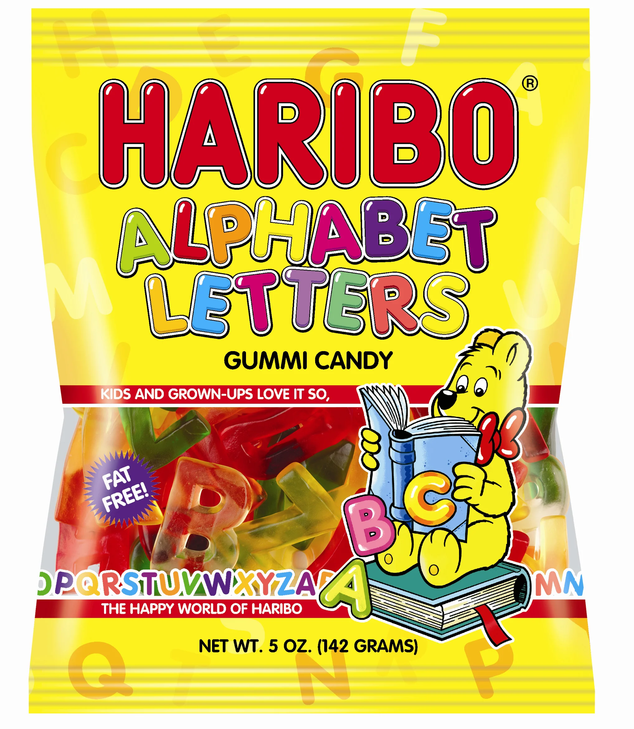 Haribo Alphabet Letters Gummi Candy, 5oz (142g)