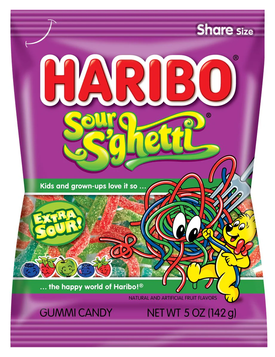 Haribo Sour S'Ghetti, 5 oz