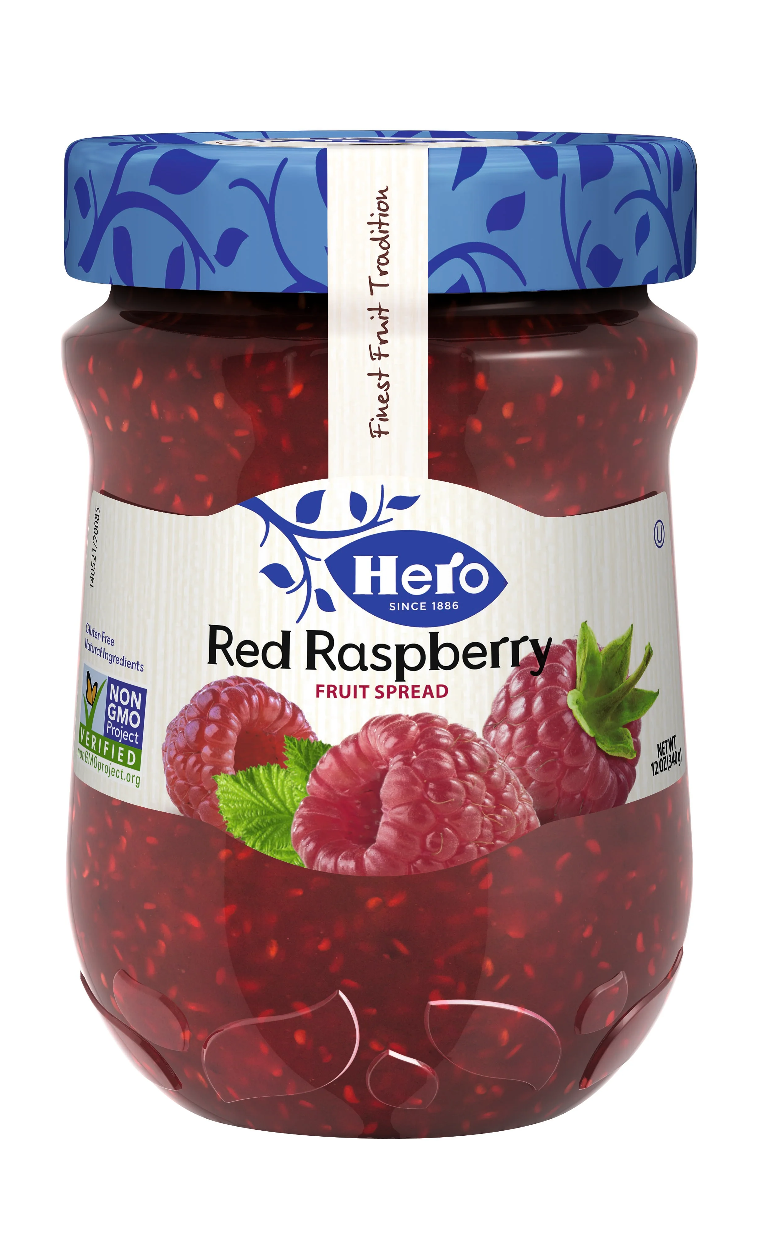 Hero Raspberry Fruit Spread, 12 oz