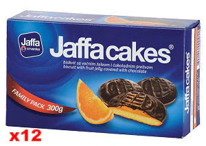 Jaffa Cakes Biscuits, Orange, CASE, 12x300g