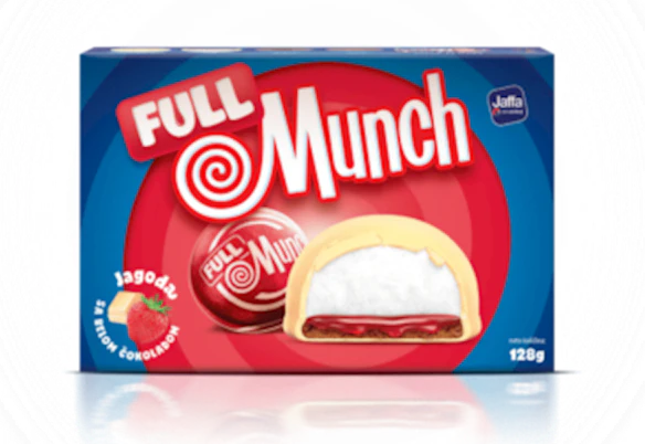 Jaffa Munchmallow White Chocolate - Strawberry, 128g
