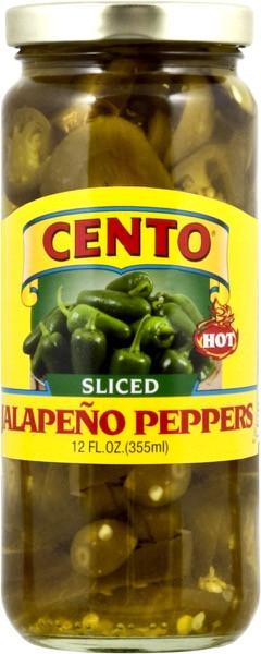Jalapeno Peppers, Sliced - Hot (Cento) 12 oz