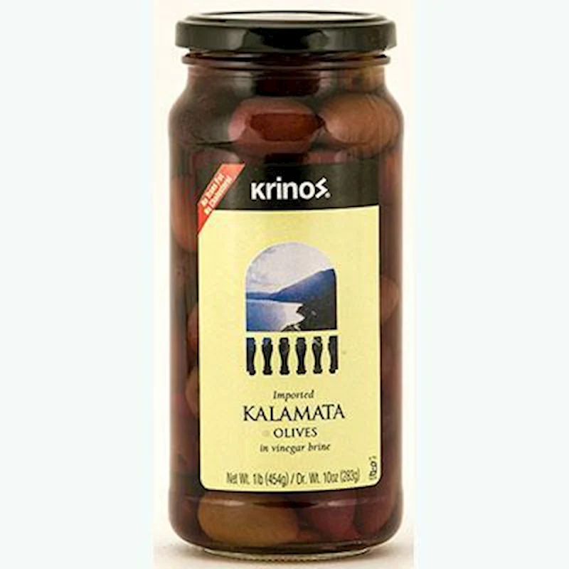 Kalamata Olives (krinos) 1lb, Dr.Wt. 10oz.
