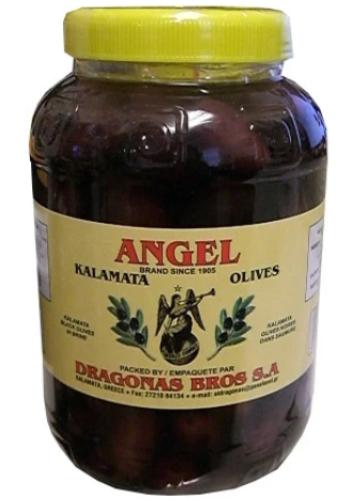 Kalamata Olives, PITTED (Angel) 2kg (4.4lb) Plastic