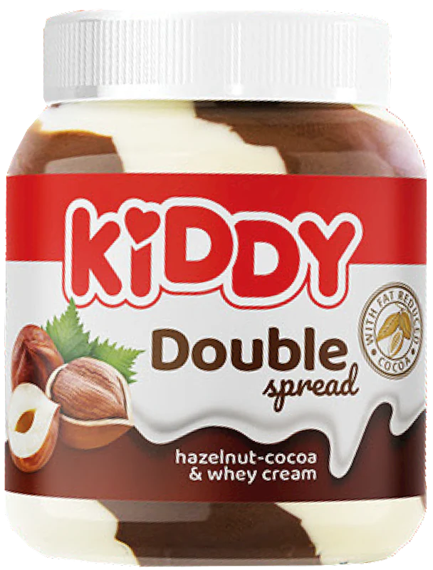 Kiddy Double Spread, Hazelnut-Cocoa-Whey Cream Spread, 350g