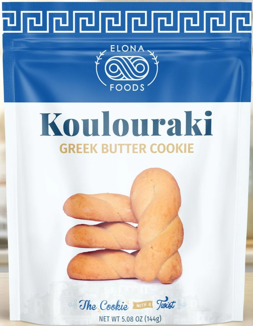 Koulouraki, Greek Butter Cookie (Elona Foods) 5.08 OZ (144 g)