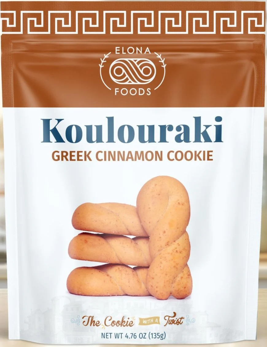 Koulouraki, Greek Cinnamon Cookie (Elona Foods) 4.76 oz