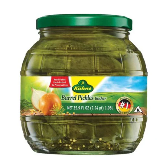 Kuhne Barrel Kosher Pickles, 35.9 oz