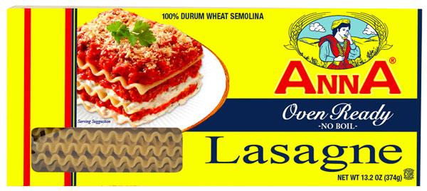 Lasagne Sheets, Oven Ready - No Boil (Anna) 13.2 oz