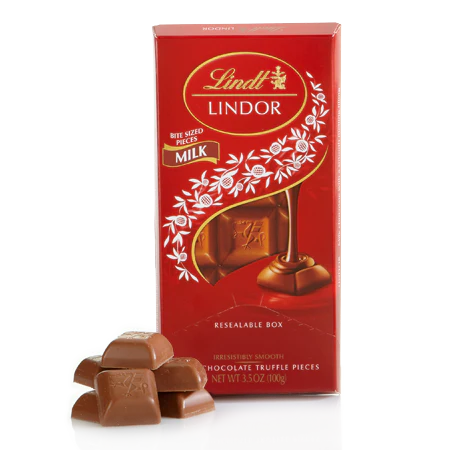 Lindt MILK Lindor Truffles, 3.5oz (100g)