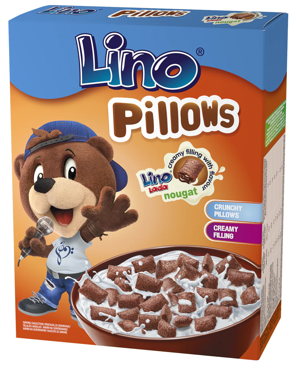Lino Pillows Nougat Crispy Cereal with Cocoa Filling, 250g