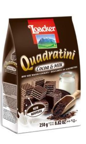 Loacker Cocoa & Milk Quadratini 8.82oz (250g)