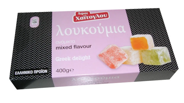 Loukoumi Greek Delight Mixed Flavors (Xaitoglou) 400g