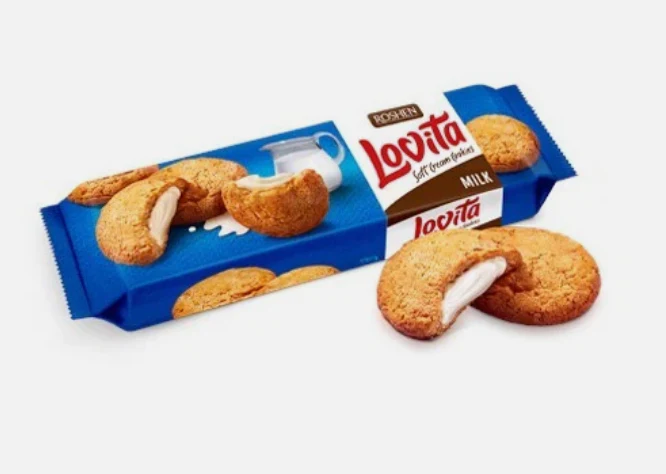 Lovita Filled Cookies, Milk (Roshen) 127g