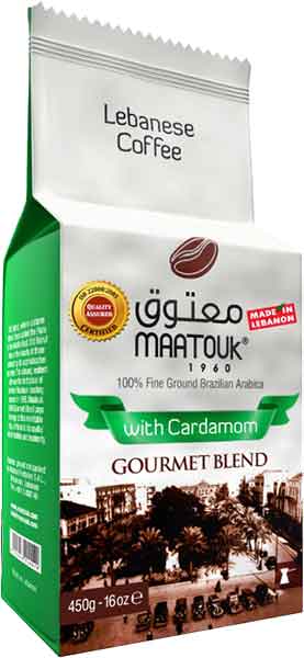 Maatouk Ground Coffee, Gourmet Blend with Cardamom, 450g