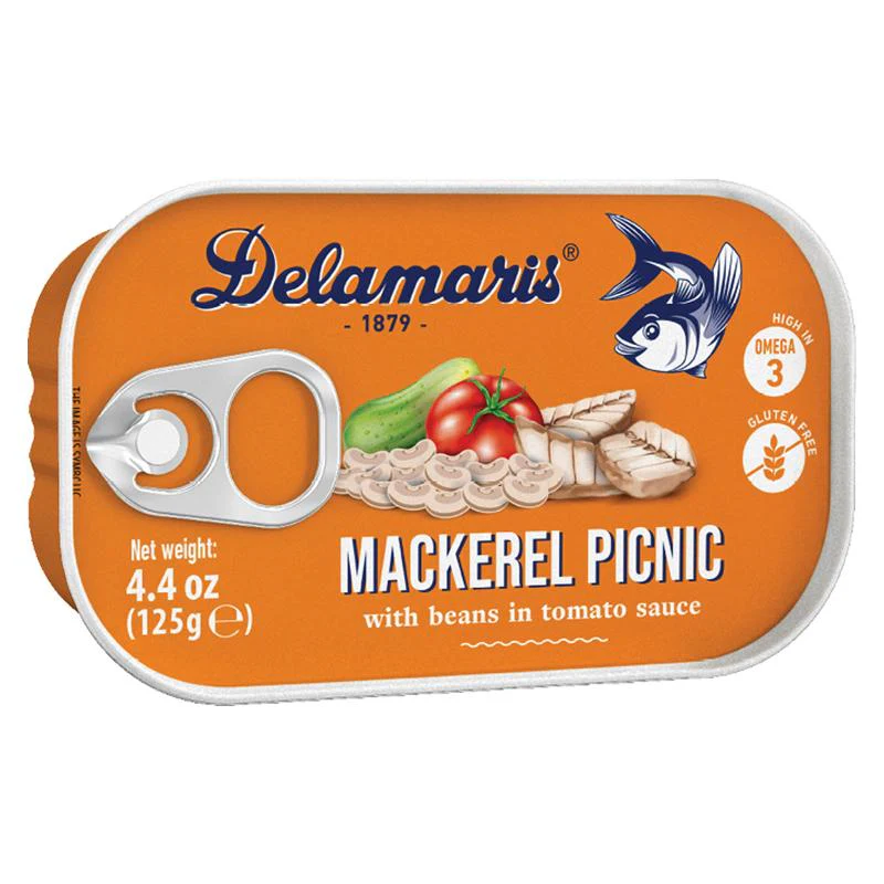 Mackerel Salad Picnic with White Beans, 125g (Delamaris)