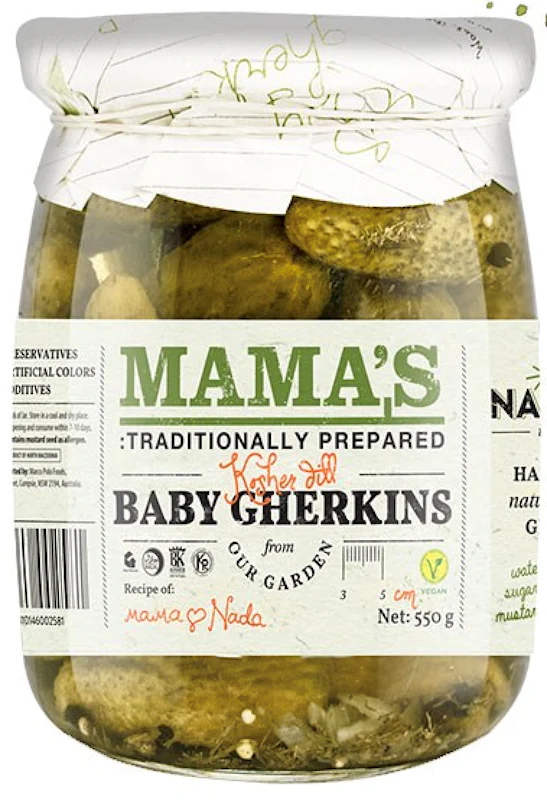 Mama's Baby Dill Gherkins, 19oz
