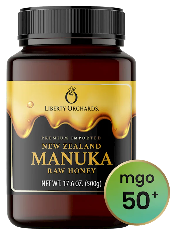 Manuka Raw Honey - mgo 50+ (Liberty Orchards) 17.6 oz (500g)