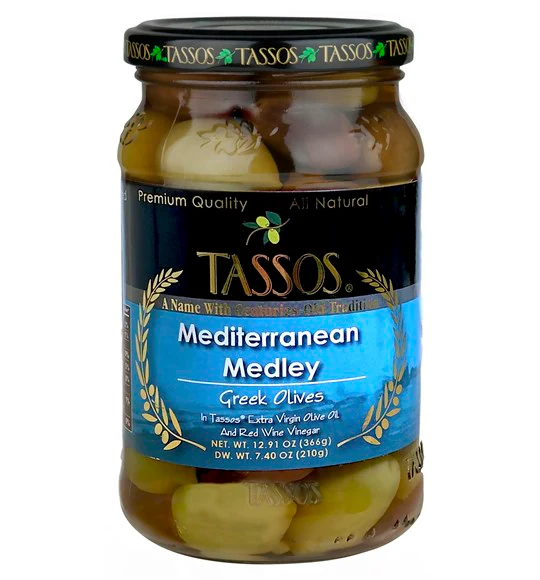 Mediterranean Medley Olives (Tassos) 12.9 oz