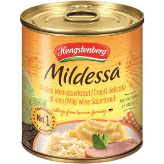 Mild German Wine Sauerkraut (Hengst.) 28.6oz (810g) TIN