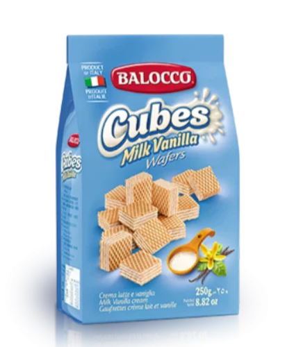 Milk (Latte) Wafers (Balocco) 250g bag