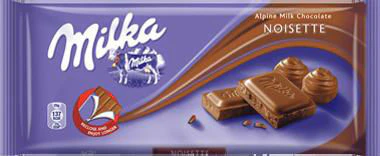 Milka Milk Chocolate Noisette, 90g
