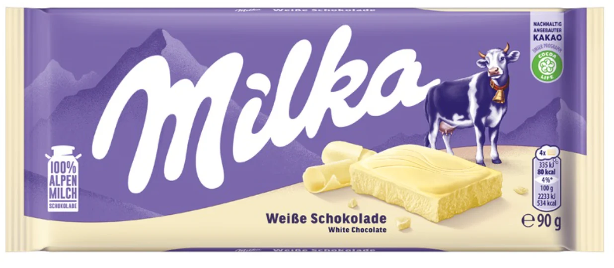 Milka White Chocolate, 90g