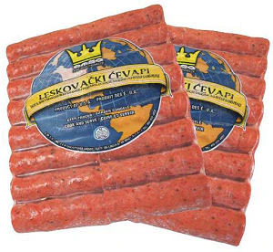 Minced Meat Sticks Hot - Leskovacki Cevapi, approx. 2.2 lb Plastic