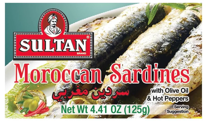Moroccan Sardines with Olive Oil & Hot Peppers (Sultan) 125g