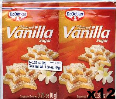 Natural Vanilla Sugar (Oetker) CASE (12 x 48g)