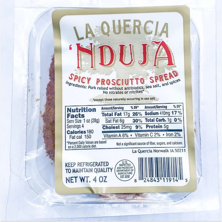 Nduja Spicy Prosciutto Spread (La Quercia) 4 oz