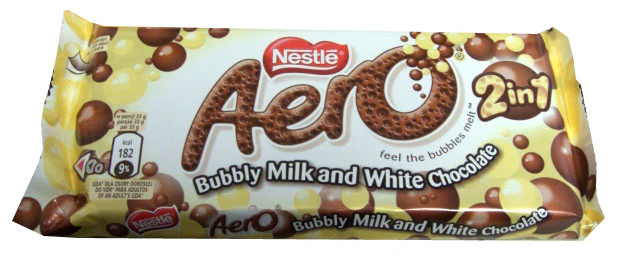 Nestle Aero Bubbly Milk and White Chocolate 2 in1, 35g