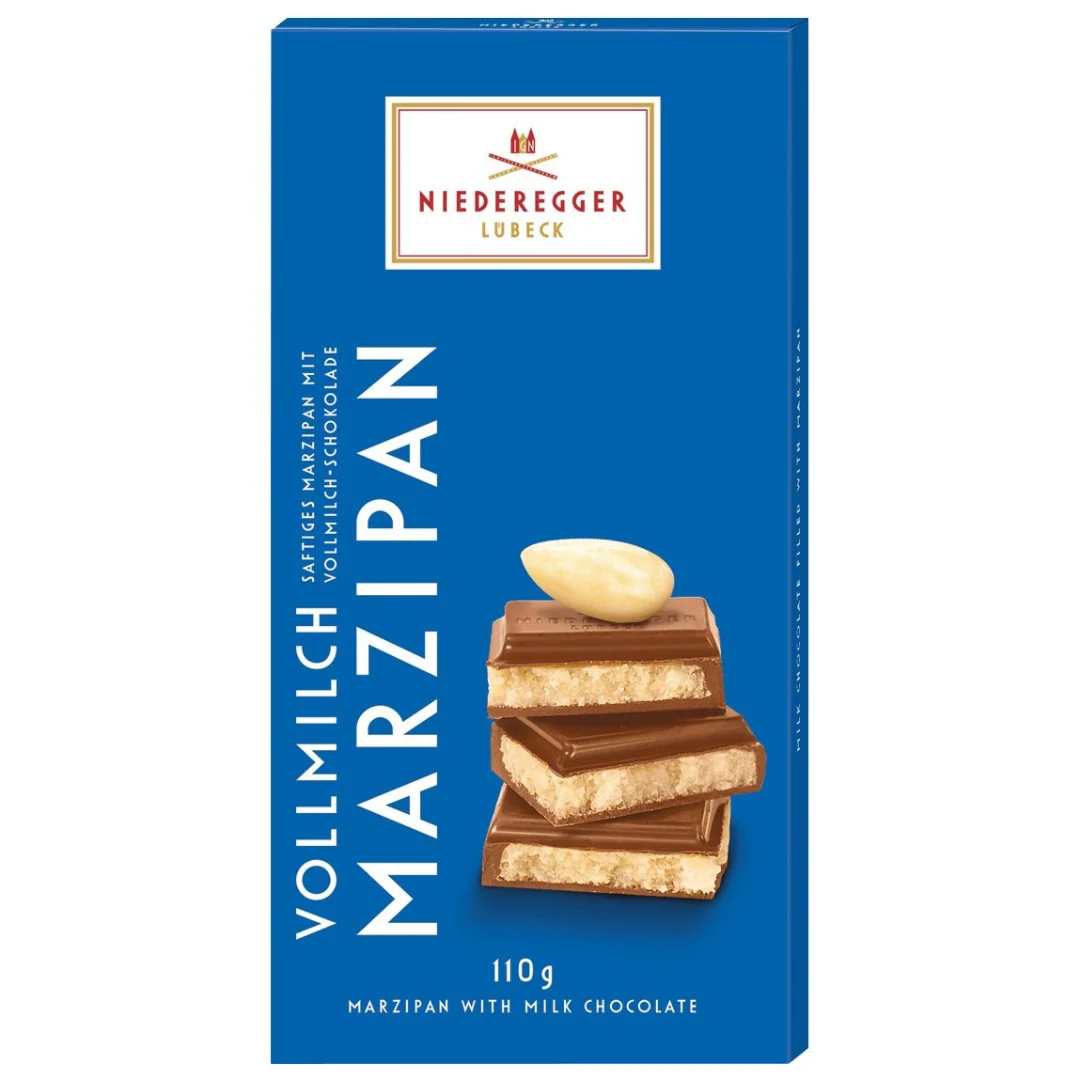 Niederegger Classic Marzipan Milk Chocolate Bar, 110g