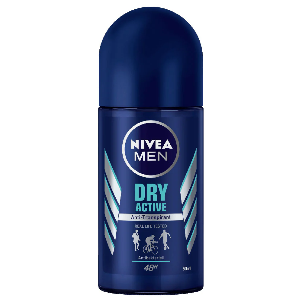 Nivea Dry Active For Men Roll-On Deodorant, 50ml