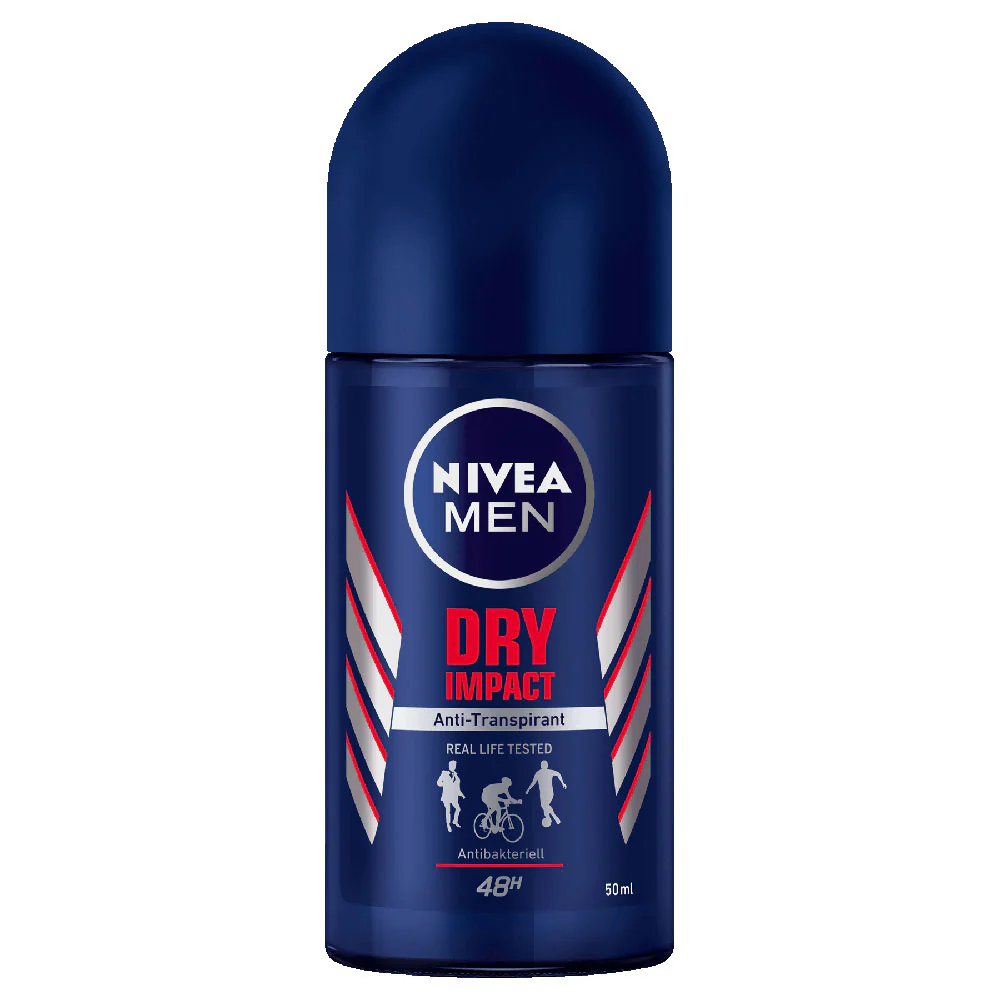 Nivea Dry Impact For Men Roll-On Deodorant, 50ml